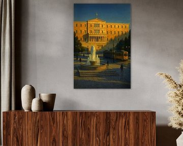 Syntagma Square Serenity – Golden Light and Moving Shadows in Athens