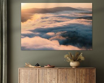 Nebelmeer über den Hügeln der Sächsischen Schweiz von Oliver Preuß