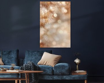 Snowflakes in Warm Glow Magic Winterfall by Eva Lee