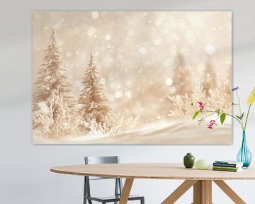 Winterbos in Gouden Stilte van Eva Lee