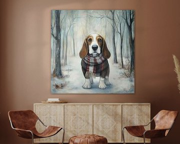 Alone in the winter forest