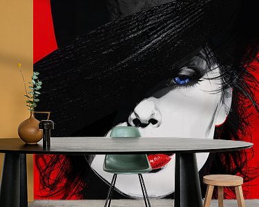 Voorbeeld van het werk in een kamer