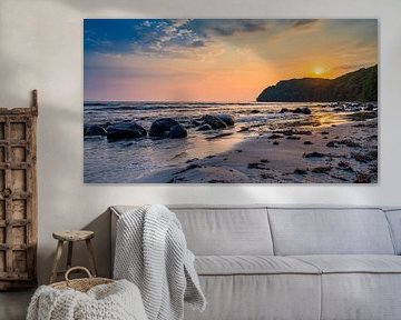 Vue de la plage de Binz au lever du soleil sur Andreas Völkel