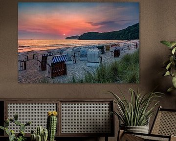 A view of Binz beach towards the pier by Andreas Völkel