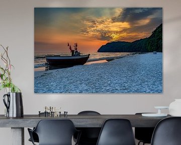 A view of Binz beach towards the pier by Andreas Völkel