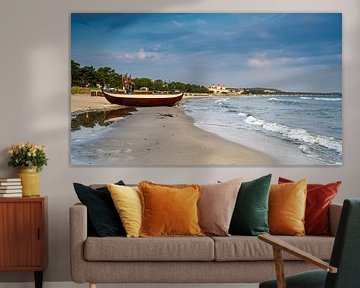 A view of Binz beach towards the pier by Andreas Völkel