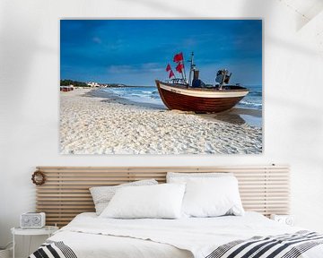 A view of Binz beach towards the pier by Andreas Völkel