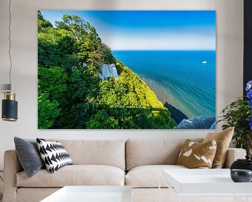 Vue de la formation rocheuse de Koenigsstuhl sur la mer Baltique sur Andreas Völkel