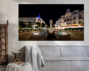 Vue de Binz la nuit depuis la jetée sur Andreas Völkel