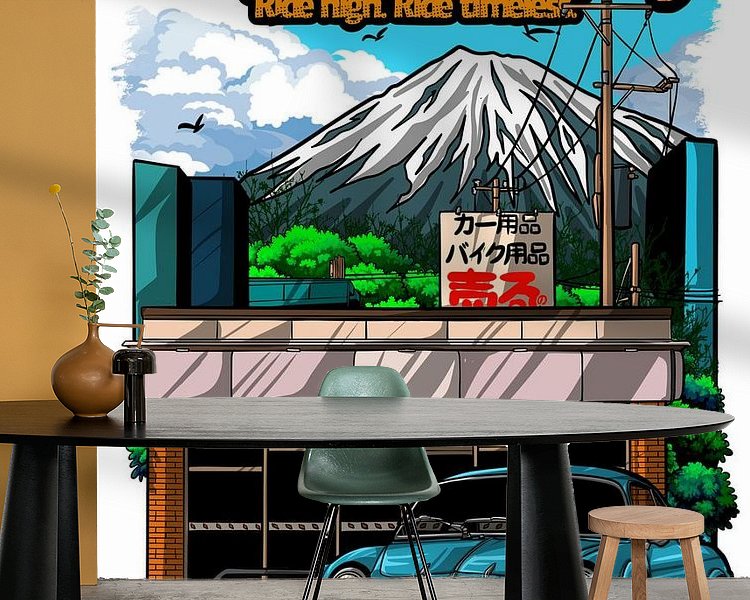 Voorbeeld van het werk in een kamer