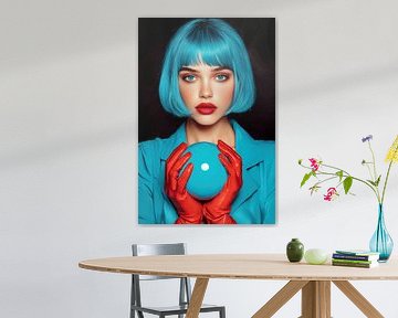 Cheveux bleus, je m'en fiche sur PixelMint.