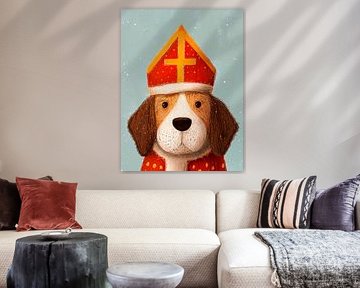 Beagle mit der Mitra von St. Nikolaus von Kunstkabinet