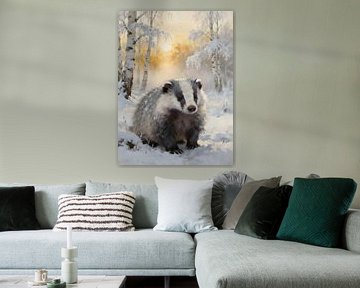 Badger in the morning light | Veluwe in Winter Light by Trinkets NL ✪ Design Studio