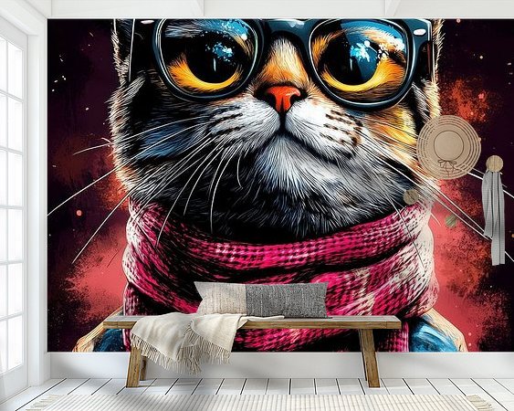 Voorbeeld van het werk in een kamer