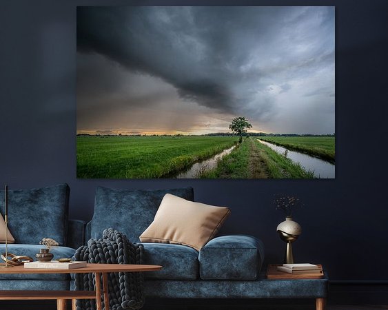 Voorbeeld van het werk in een kamer