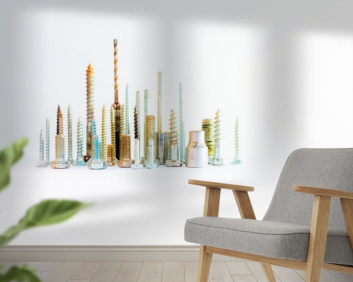 Voorbeeld van het werk in een kamer