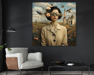 Het Oog van de Stilte – surrealistische moderne portretkunst