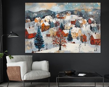 Dorf Schnee von Wunderbare Kunst