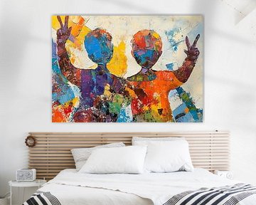 Zwei Figuren zusammen von Kunst Laune