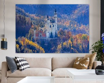 Schloss Neuschwanstein im Herbst, Bayern, Deutschland