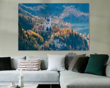 Schloss Neuschwanstein im Herbst, Bayern, Deutschland
