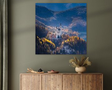 Schloss Neuschwanstein im Herbst, Bayern, Deutschland