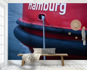 Ship in Hamburg harbour by Nils Steiner
