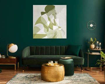 Versunken in weichen grünen Gedanken