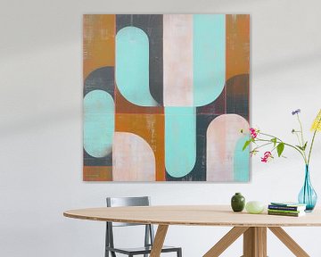 Türkisfarbene Rhythmen in warmen Formen von Color Square