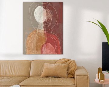 Geschichtetes Selbst in Linien und Stille