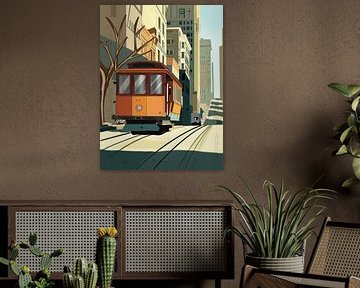 Cable Car in San Francisco by Art Prints
