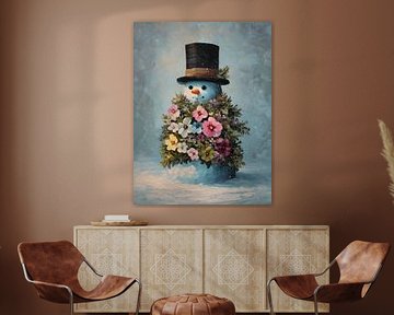 Chapeau plein de fleurs