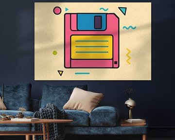 Diskette mit geometrischen Formen Illustration von Markus Gann