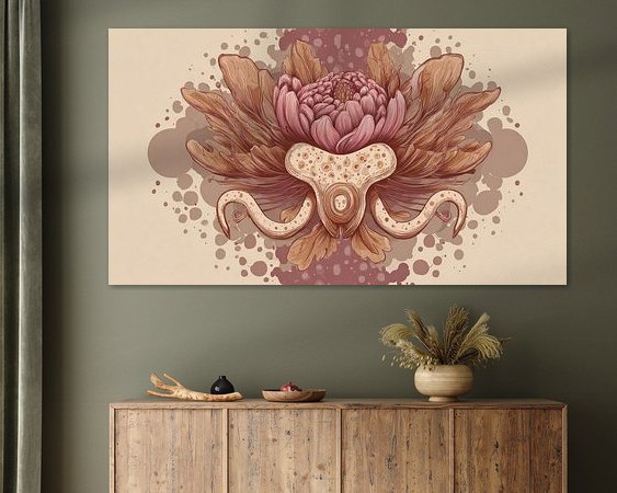 Voorbeeld van het werk in een kamer