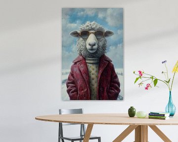 Manteau de mouton | Mouton en manteau rouge