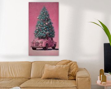 Promenade dans l'arbre rose