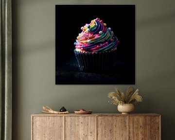 Cupcake pastry multicolour portrait by TheXclusive Art