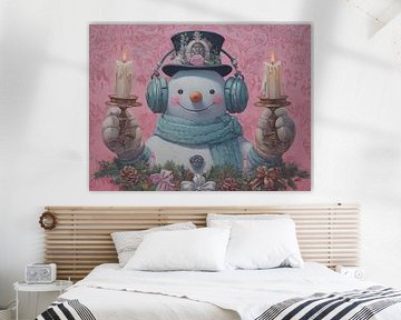 Bougie bonhomme de neige