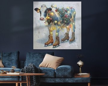 Lumières de vache | Vache de Noël