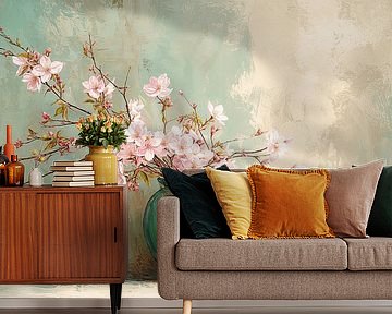 Blossoms in Sage Green no.4