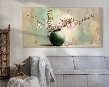 Blossoms in Sage Green no. 8 by Art Studio BB