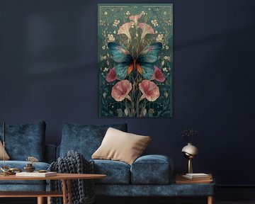 Schmetterling im Jugendstil Nr. 4