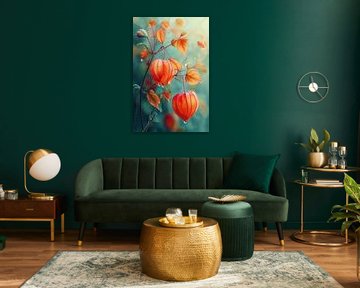 Physalis in Tautropfen