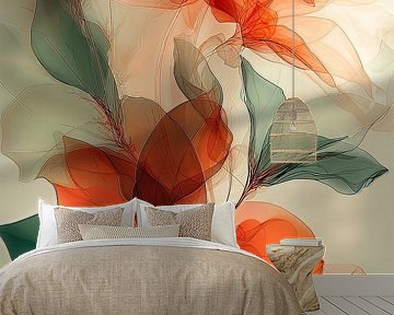 Transparancy in Coral & Green no.3