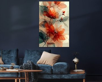 Transparenz in Coral & Green Nr. 4