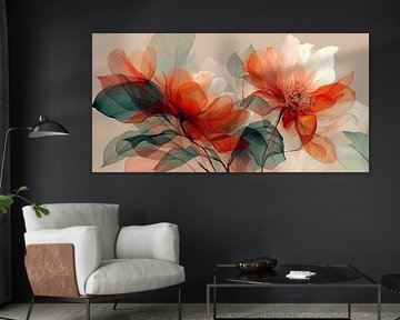 Transparenz in Coral & Green Nr. 8