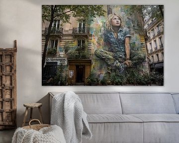 Street Art Portrait - Paris Urban Powerful Malerei