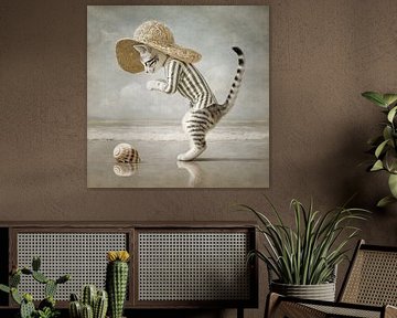 Le premier jour de Tommy à la plage sur Jacky