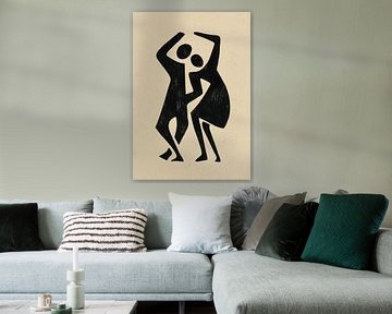Dansende figuren zwart-wit van Niklas Maximilian