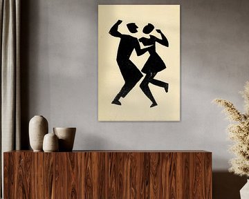 Couple de danseurs Noir Beige sur Niklas Maximilian